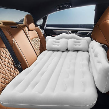 Car Bed Air Mat – Inflatable Car Air Mattress with Electric Air Pump for Travel & Camping