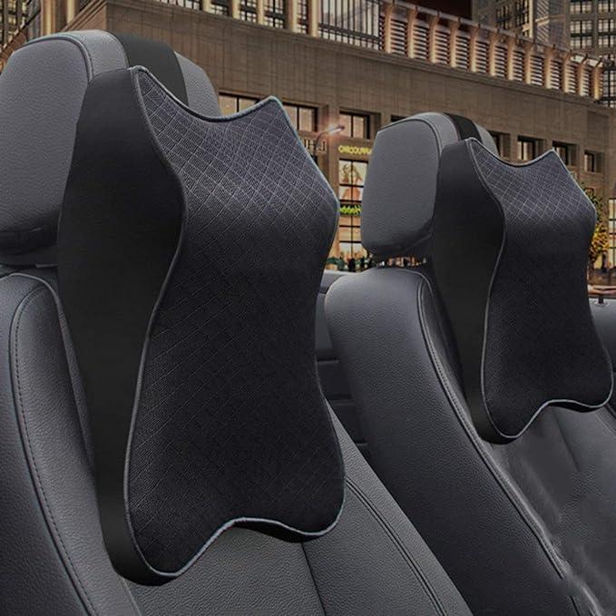 Ergonomic Memory Foam Car Neck Pillow – Breathable Headrest Cushion for Comfortable Driving