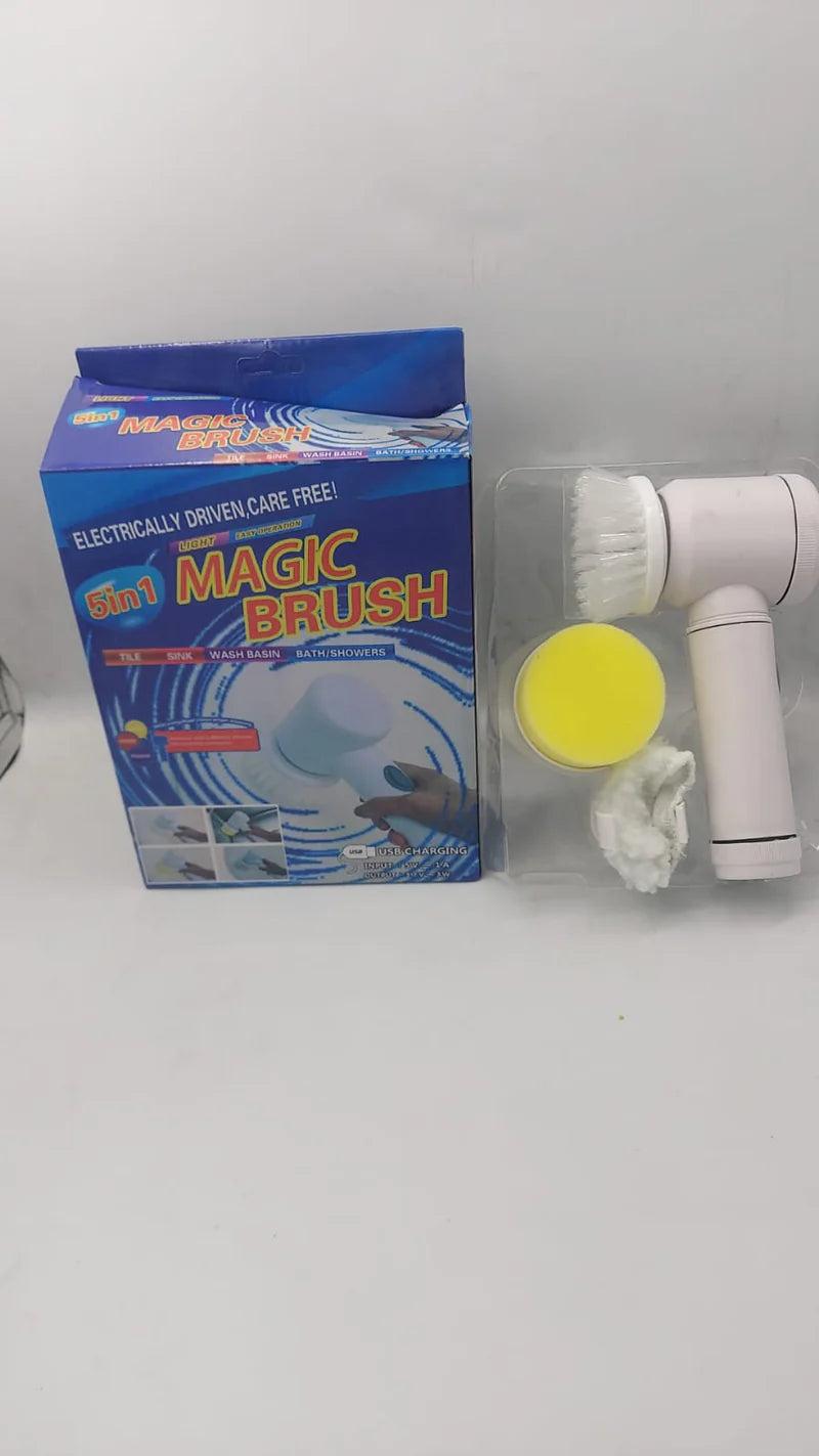 Cleaning Magic Electric Brush (5-in-1) – Cordless Multi-Purpose Electric Cleaning Scrubber for Kitchen & Bathroom