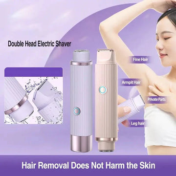 Women's Hair Remover | مزيل شعر نسائي بدون ألم | Double Head Electric Shaver