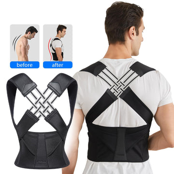 Back & Shoulder Posture Corrector – Adjustable Posture Support Brace for Men & Women