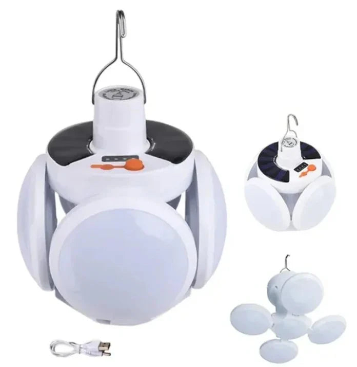 Solar Emergency Charging Lamp – Rechargeable LED Camping Lantern with USB & Solar Charging